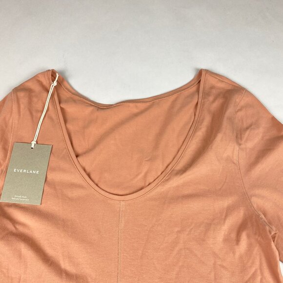 NWT Everlane Supima Scoop Back Long Sleeve Shirt Women's Size XL - Picture 5 of 14